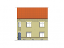 Rekonstrukce řadového rodinného domu v Lounech - Uliční pohled