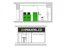 Zákaznické centrum v Lucerně - Pohledy na stěny
