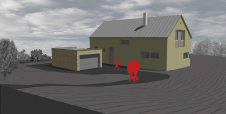 Rodinný dům v Prachově - Hmotový model