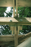 Experimentální přístřesek v Lučanech - Detail styčníku